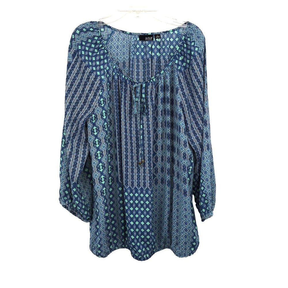 ANA Blouse Womens L Used Blues
